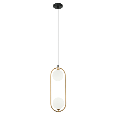 Lampa wisząca Italux Lupus PND-3965-2-BRO Brąz antyczny, biały