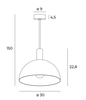 Lampa wisząca Maxlight LUISANT P0473 czarny