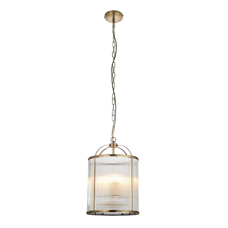 Lampa wisząca Endon Lighting Lambeth Ribbed 106711 mosiądz