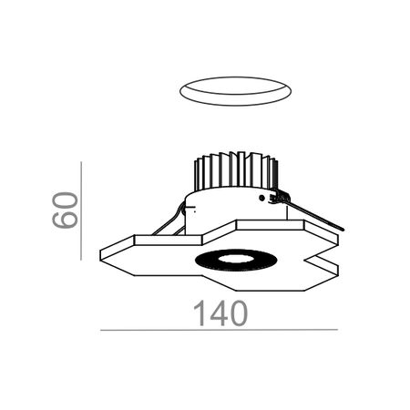 Lampa wpuszczana AQForm Satellite LED 230V Recessed Biały Struktura