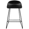 Krzesło barowe ROLF czarne 66 cm - polipropylen, metal