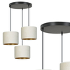 Lampa wisząca HILDE 3 BL PREMIUM WHITE Emibig 1052/3PREM biały/czarny