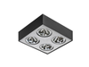 Lampa sufitowa PAULO 4 12V BLACK/ALUMINIUM Azzardo AZ1264 czarny