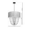 Milagro Lampa wisząca ALMERIA SILVER/BLACK 1xE27 MLP6437 Srebro / Czerń