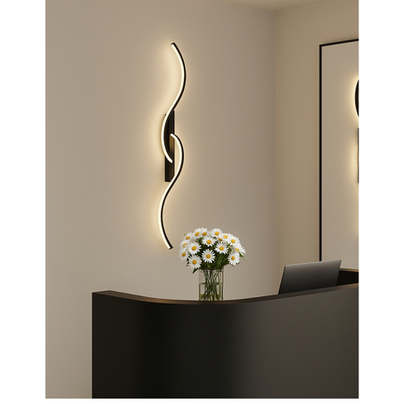 Kinkiet LED Abigali Persi 16W 60 cm czarny