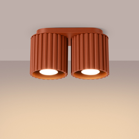 Sollux Lighting Plafon AURA 2 ochra czerwona GU10 SL.1800