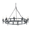 Żyrandol Elstead Lighting Saxon patyna SAX8-BLK-SIL