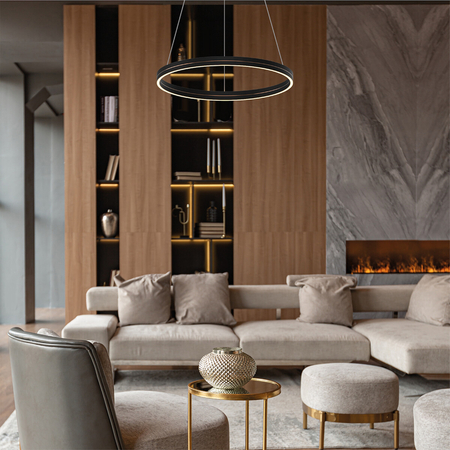 Milagro Lampa wisząca GRAVITY 36W LED ML1183 CZARNY + ZŁOTY