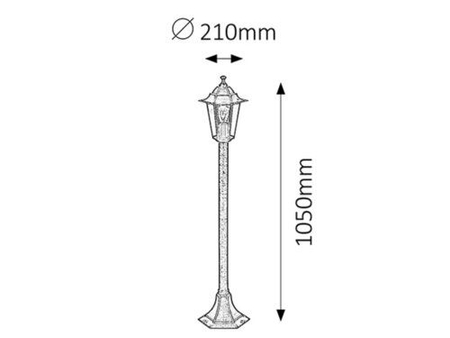 Lampa zewnętrzna Rabalux Velence 8240 złoto antyczne