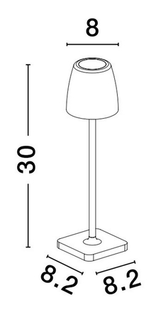 Lampa zewnętrzna Luces Exclusivas AGUITA - ciemnoszary, przenośna LE73550