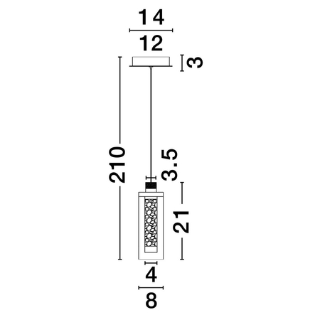 Lampa wisząca Luces Exclusivas LE44217 czarny, srebrny i odcienie srebra
