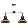 Milagro Lampa sufitowa SALMA BLACK / WOOD 2xE27 MLP6296 Czerń / Naturalne drewno