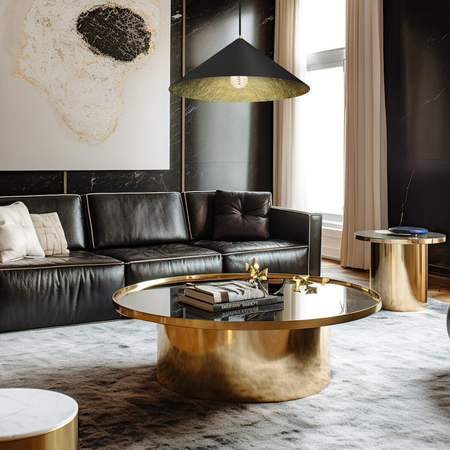 Milagro Lampa wisząca Fuji Ø50cm 1xE27 MLP0645 CZARNY / ZŁOTY