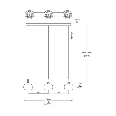 Lampa wisząca Zuma Line Crystal P0076-03N-B5FZ