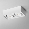 Lampa natynkowa AQForm Squares 70 x 2 Qrled Lens 230V Surface Biały Struktura
