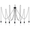 Sollux Lighting Żyrandol EDISON 7 czarny SL.0372