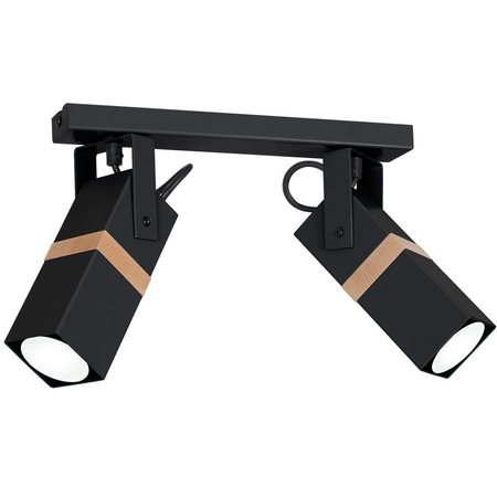 Milagro Lampa sufitowa VIDAR BLACK 2xGU10 MLP5401 CZARNY