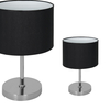 Milagro Lampka stołowa CASINO BLACK/CHROME 1xE27 ML6381 Czerń / Chrom
