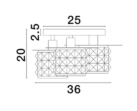 Lampa sufitowa Luces Exclusivas BAMOA - złoty i czarny LE43422