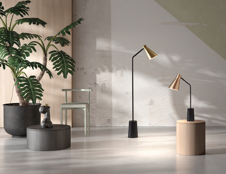 Lampa stołowa TAMET czarny mat, mosiądz mat 1xE27