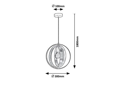 Lampa wisząca Rabalux Harlow 3607 czarny matowy