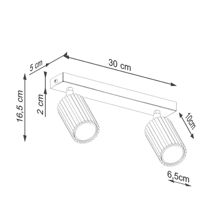 Sollux Lighting Plafon KARBON 2 złoty SL.1561