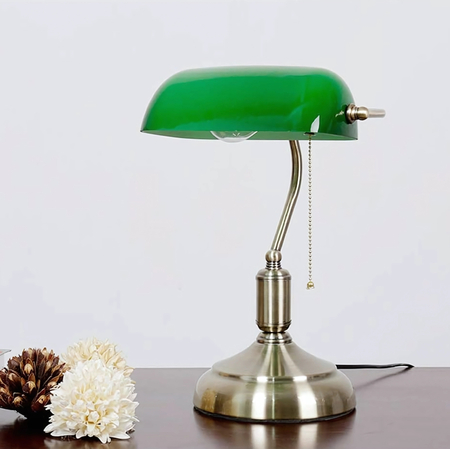 Lampka stołowa Abigali Bankierka zielona