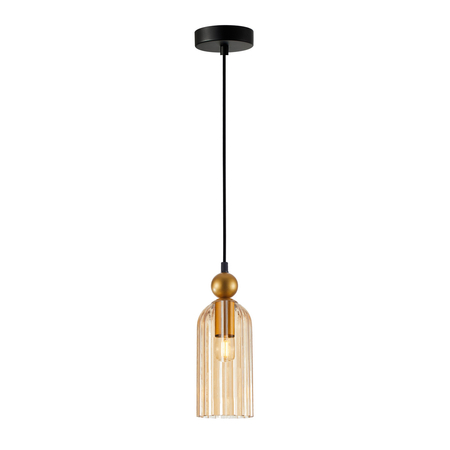 Lampa wisząca Italux Narisa PND-74839-1-GD-AMB Złoty, bursztynowy