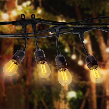 Eko-Light GIRLANDA 10 METRÓW (bez żarówek) EKO6918 CZARNY