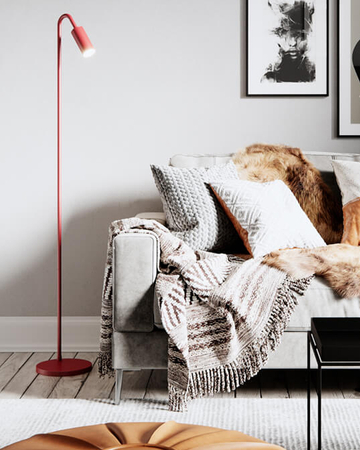 Lampa podłogowa Curve By Rydens 4100950-1002 bordowy