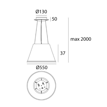 Lampa wisząca Artemide 1124020A Choose Mega