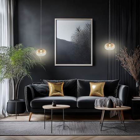 Milagro Lampa wisząca VASO 1 AMBER 4W ML1399 ZŁOTY