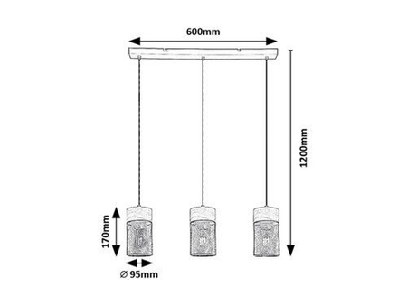 Lampa wisząca Rabalux Callum 72041 buk