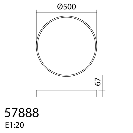 Lampa sufitowa CELIO czarny 60W ø50cm 3000K 4000lm