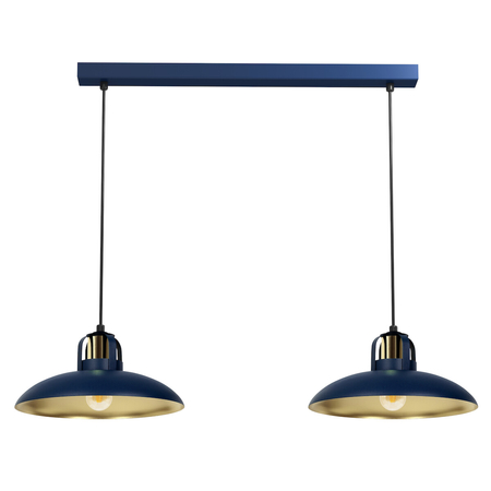 Milagro Lampa wisząca FELIX NAVY BLUE/GOLD 2xE27 MLP7715 GRANATOWY / ZŁOTY
