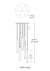 Lampa sufitowa Zuma Line Loya Pendant P0461-09C-B5SC