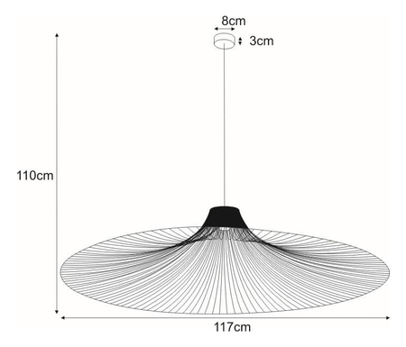 Lampa wisząca DOT Kaja KP-09 czarny