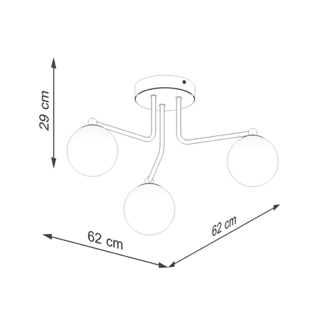 Sollux Lighting Żyrandol ASTRAL 3 biały SL.1659