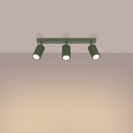 Sollux Lighting Plafon KARBON 3L zielony oliwkowy SL.1619