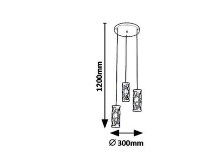 Lampa wisząca Rabalux Oberon 5339 Brązowy
