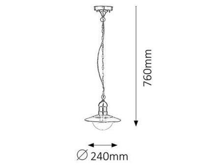 Lampa zewnętrzna Rabalux Oslo 8764 chrom satyna