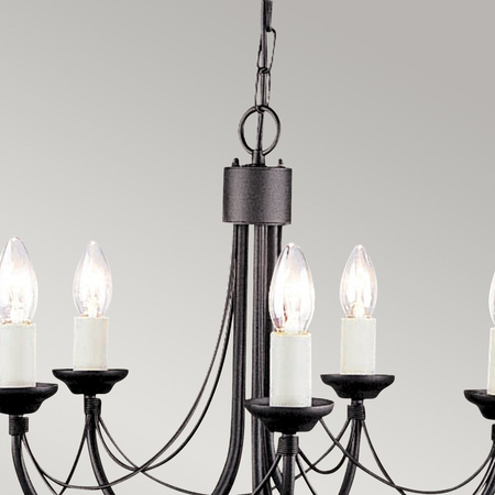 Żyrandol Elstead Lighting Carisbrooke czarny CB5-BLACK