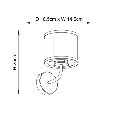 Kinkiet Endon Lighting Hopton 106003 nikiel