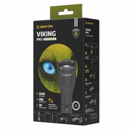 Latarka ręczna Armytek Viking Pro Magnet 2200 lm czarna