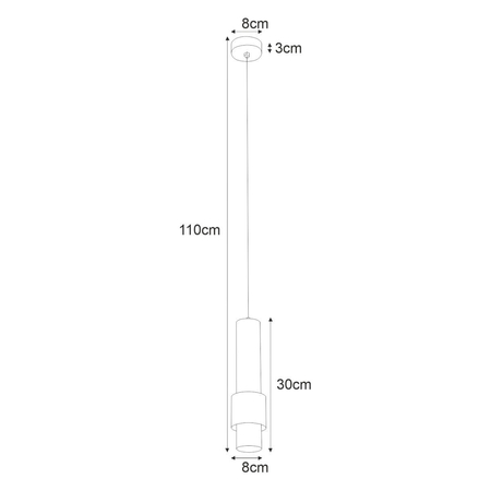 Lampa wisząca NIKOS Kaja K-4713 czarny/chrom