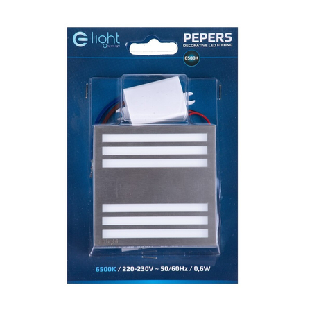 Eko-Light Oprawa schodowa PEPERS Barwa Neutralna 4000K EKS0438 BIAŁY / SREBRNY