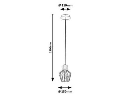Lampa wisząca Rabalux Belano 3539 czarny