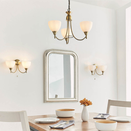 Kinkiet Endon Lighting Alton 1805-2AN mosiądz