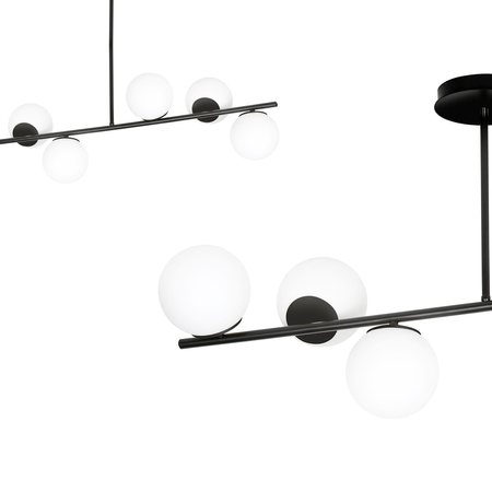 Lampa sufitowa BIOR 6 BLACK Emibig 1020/6 biały/czarny