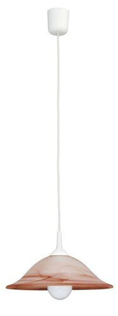 Lampa wisząca Rabalux Alabastro 3955 szkło tytoniowe alabastrowe
